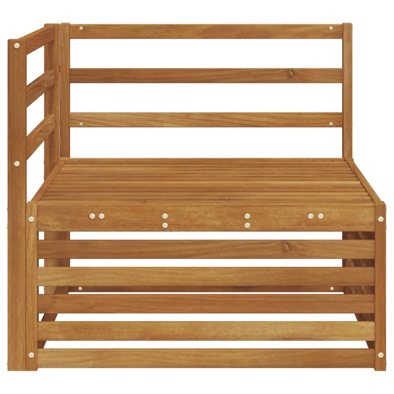 Lauko kampinis sofa Kietos akacijos mediena Natūrali