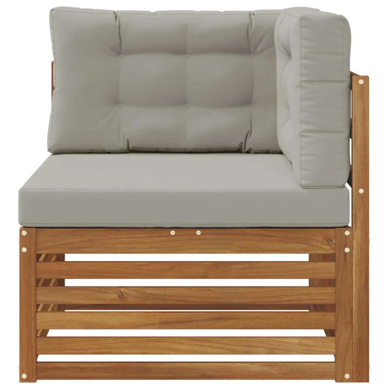 Lauko kampinė sofa Kietos akacijos mediena Natūrali
