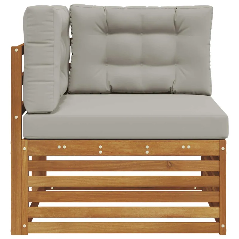 Lauko kampinė sofa Kietos akacijos mediena Natūrali