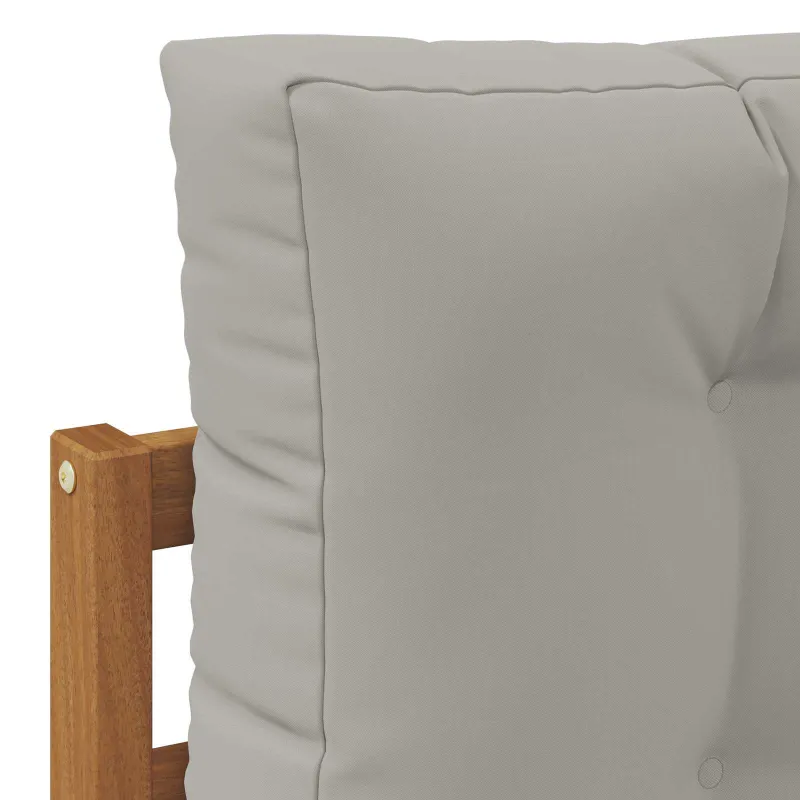Lauko kampinė sofa Kietos akacijos mediena Natūrali