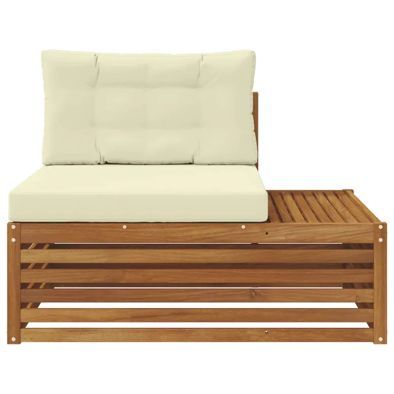 Lauko galinė sofa su pagalve Natūrali 115 x 83 x 73 cm