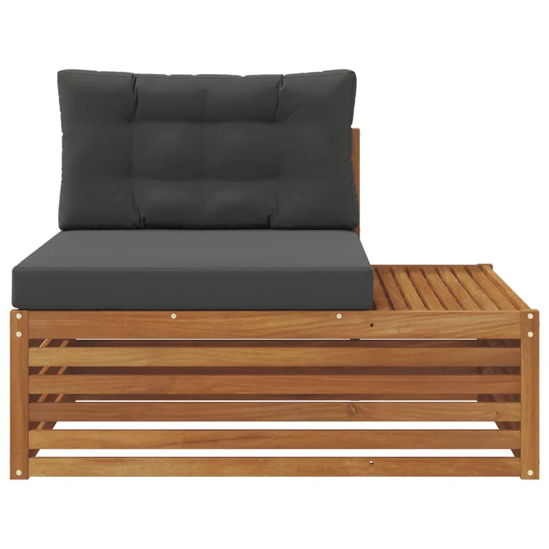 Lauko galinė sofa su pagalve Natūrali 115 x 83 x 73 cm