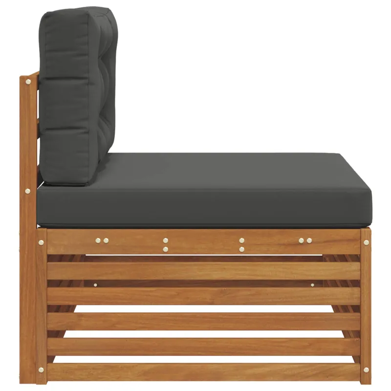 Lauko galinė sofa su pagalve Natūrali 115 x 83 x 73 cm