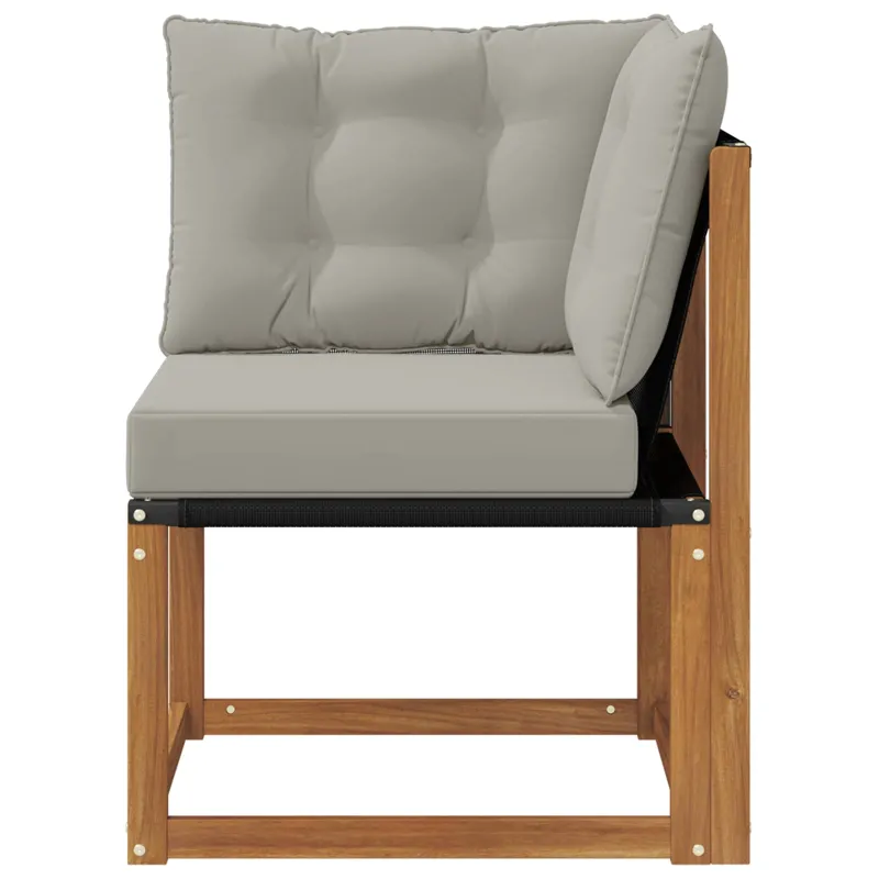Lauko kampinė sofa Kietas akacijos medis ir tekstilenas