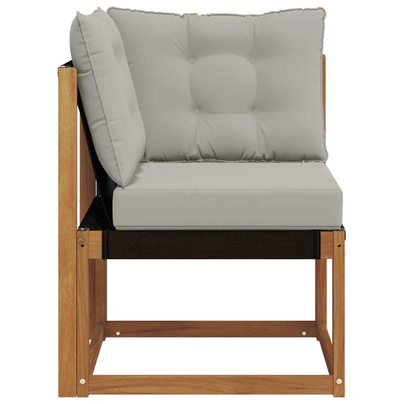Lauko kampinė sofa Kietas akacijos medis ir tekstilenas