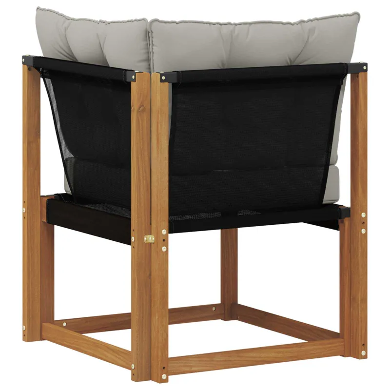 Lauko kampinė sofa Kietas akacijos medis ir tekstilenas