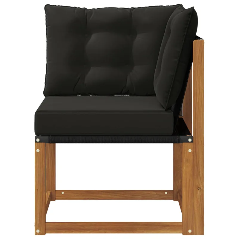 Lauko kampinė sofa Kietas akacijos medis ir tekstilenas