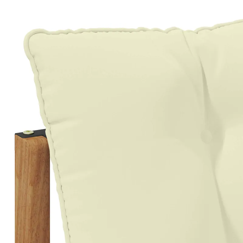 Lauko vidurinė ir kampinė sofa su pagalve 3 Vienetas Natūrali