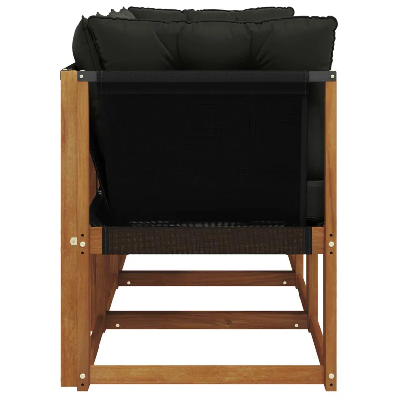 Lauko vidurinė ir kampinė sofa su pagalve 3 Vienetas Natūrali