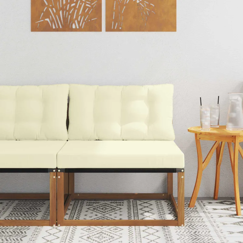 Lauko Vidurinis Sofa Kietasis akacijos medis ir Textilene