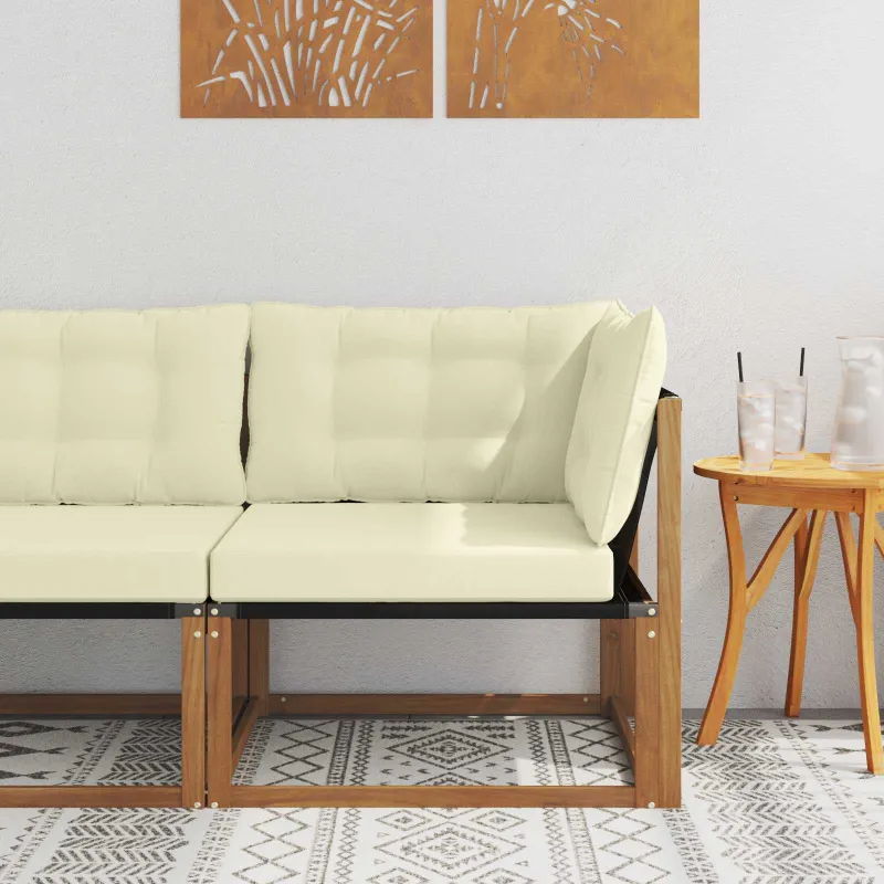 Lauko kampinė sofa Kietasis akacijos medis ir Textilene