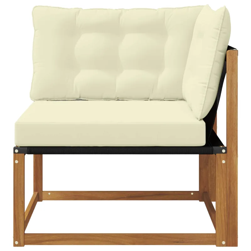 Lauko kampinė sofa Kietasis akacijos medis ir Textilene