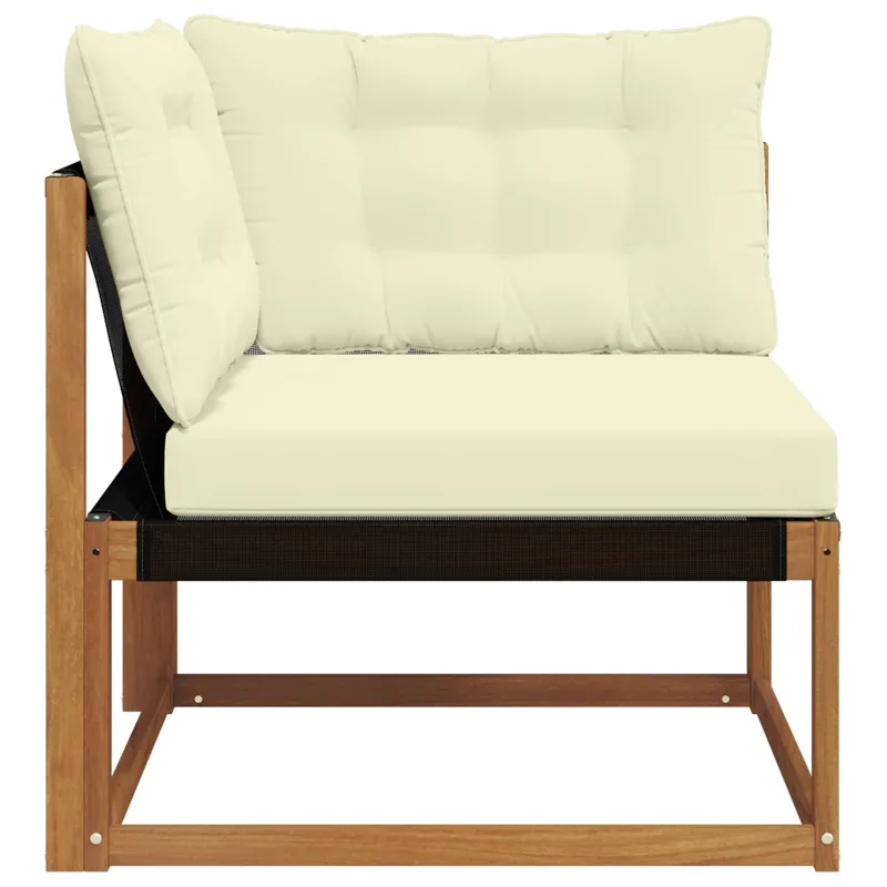 Lauko kampinė sofa Kietasis akacijos medis ir Textilene