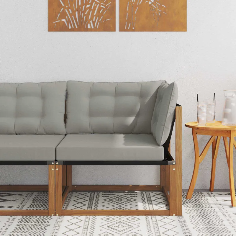 Lauko kampinė sofa Kietasis akacijos medis ir Textilene