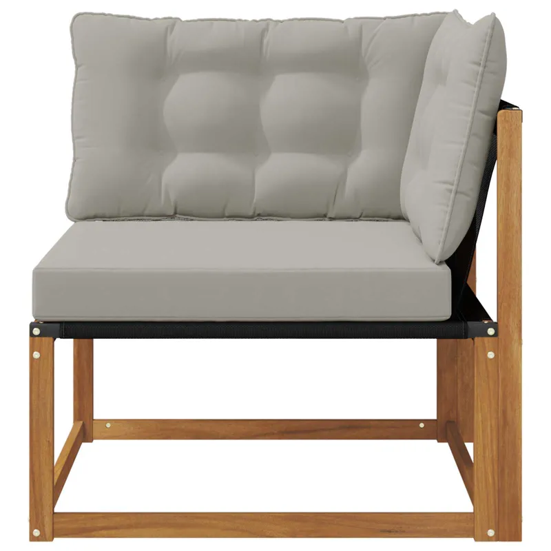 Lauko kampinė sofa Kietasis akacijos medis ir Textilene