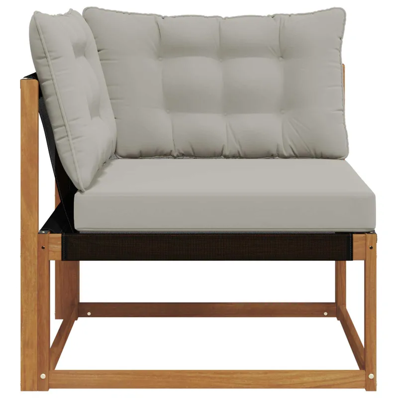 Lauko kampinė sofa Kietasis akacijos medis ir Textilene