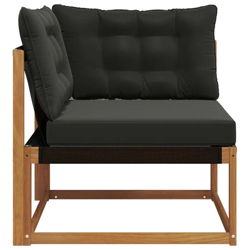 Lauko kampinė sofa Kietasis akacijos medis ir Textilene