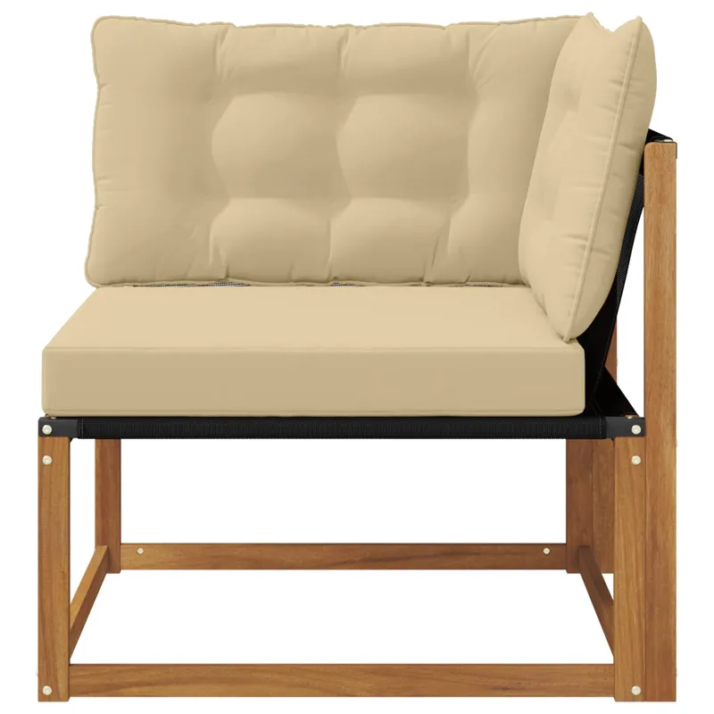 Lauko kampinė sofa Kietasis akacijos medis ir Textilene