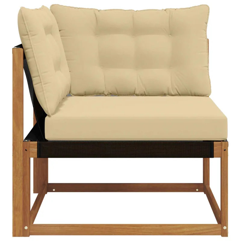 Lauko kampinė sofa Kietasis akacijos medis ir Textilene