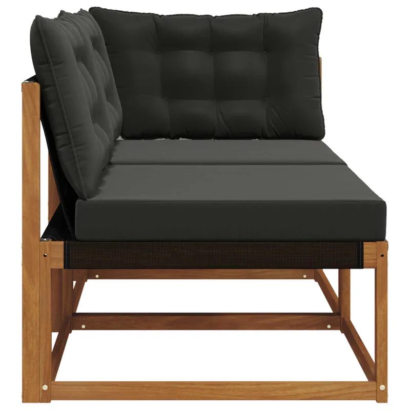 Lauko vidurinė ir kampinė sofa su pagalve 7 Vienetas Natūrali