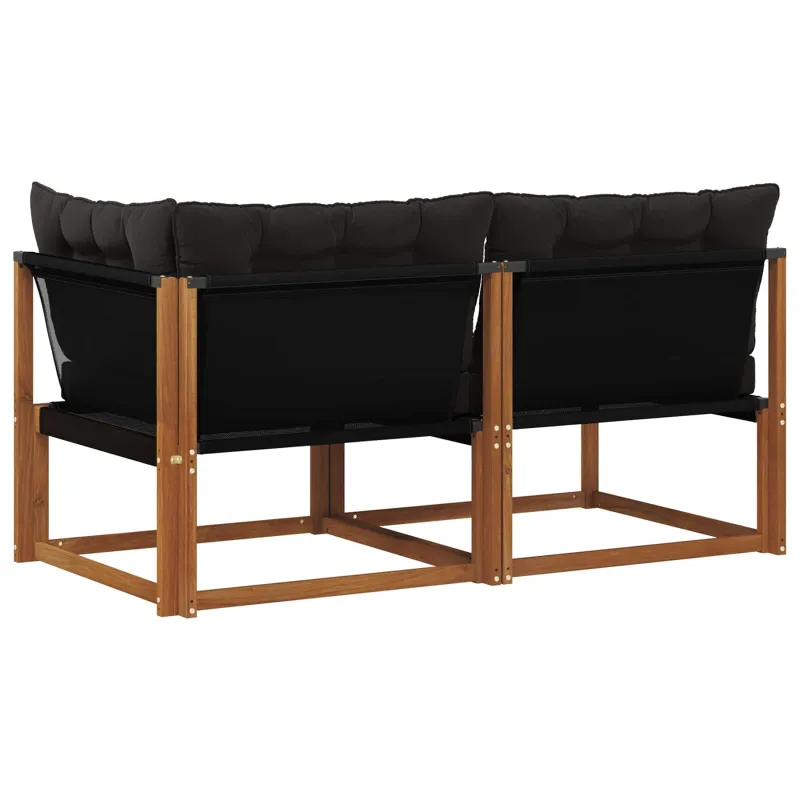 Lauko vidurinė ir kampinė sofa su pagalve 7 Vienetas Natūrali