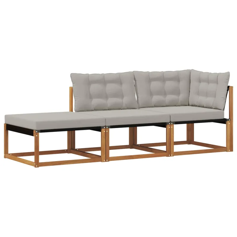 Sekcija sofa vienetai 3 Vienetas Natūrali ir šviesiai pilka