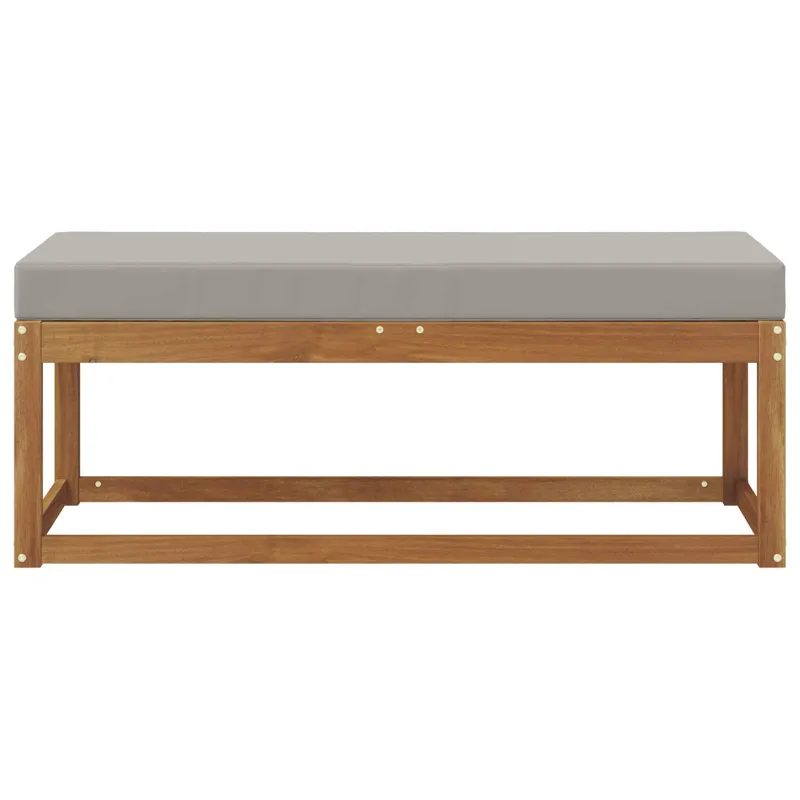 Pufas su pagalve Natūrali ir šviesiai pilka 115 x 43 x 37 cm