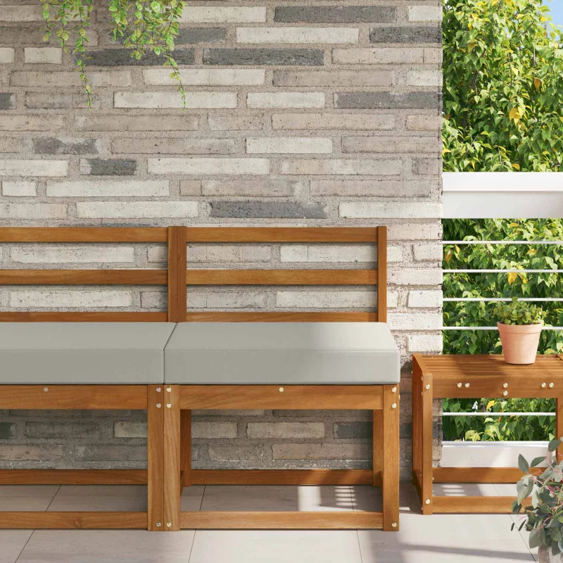 Lauko sofa pagalvėlė Pilka 60 x 60 x 8 cm Poliesteris