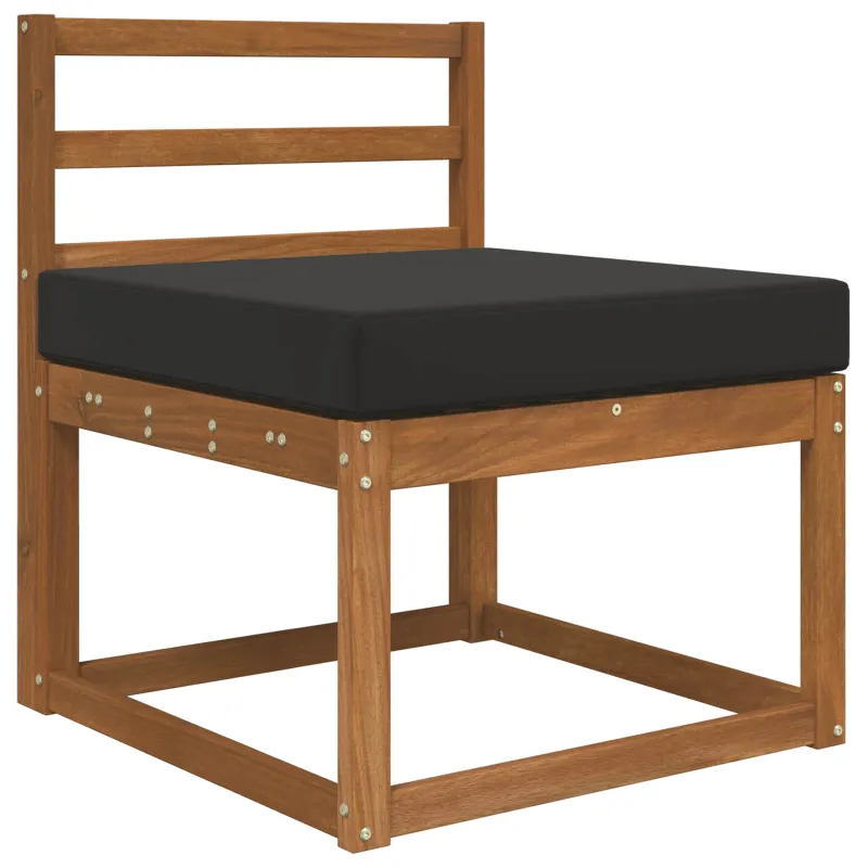 Lauko sofa pagalvėlė Juodas 60 x 60 x 8 cm Poliesteris