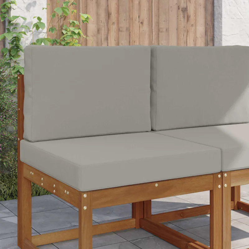 Lauko sofa pagalvėlė 2 pcs Pilka Poliesteris