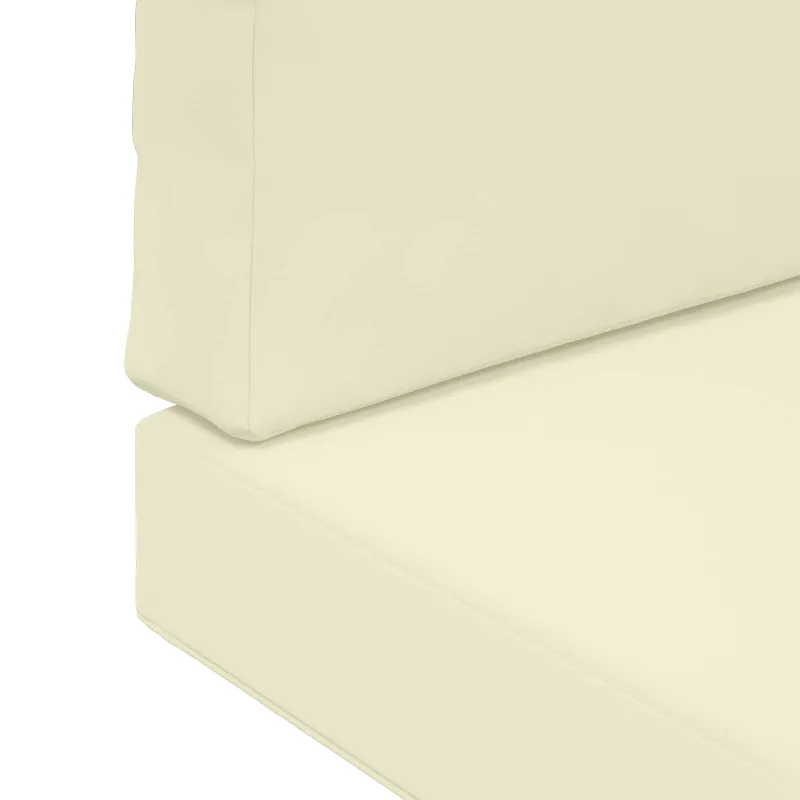 Lauko sofa pagalvėlė 2 pcs Kreminė Poliesteris