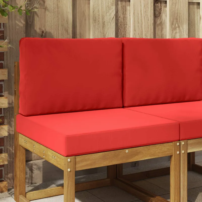 Lauko sofa pagalvėlė 2 pcs Raudona Poliesteris