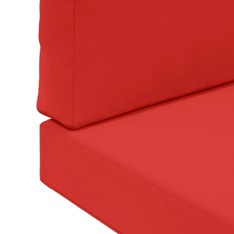 Lauko sofa pagalvėlė 2 pcs Raudona Poliesteris