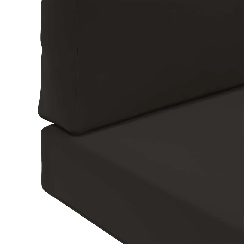 Lauko sofa pagalvėlė 2 pcs Juodas Poliesteris