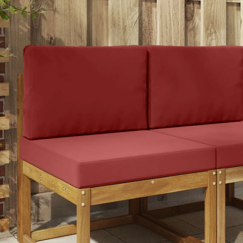 Lauko sofa pagalvėlė 2 pcs Vyno raudonumo Poliesteris
