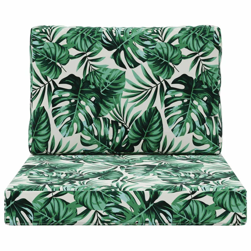 Lauko sofa pagalvėlė 2 pcs Lapų raštas Poliesteris