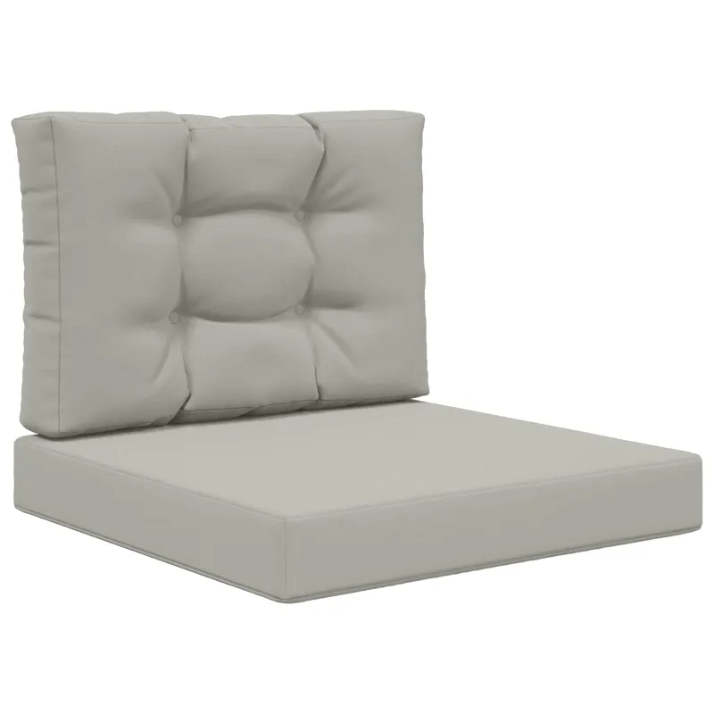 Lauko sofa pagalvėlė 2 pcs Pilka Poliesteris