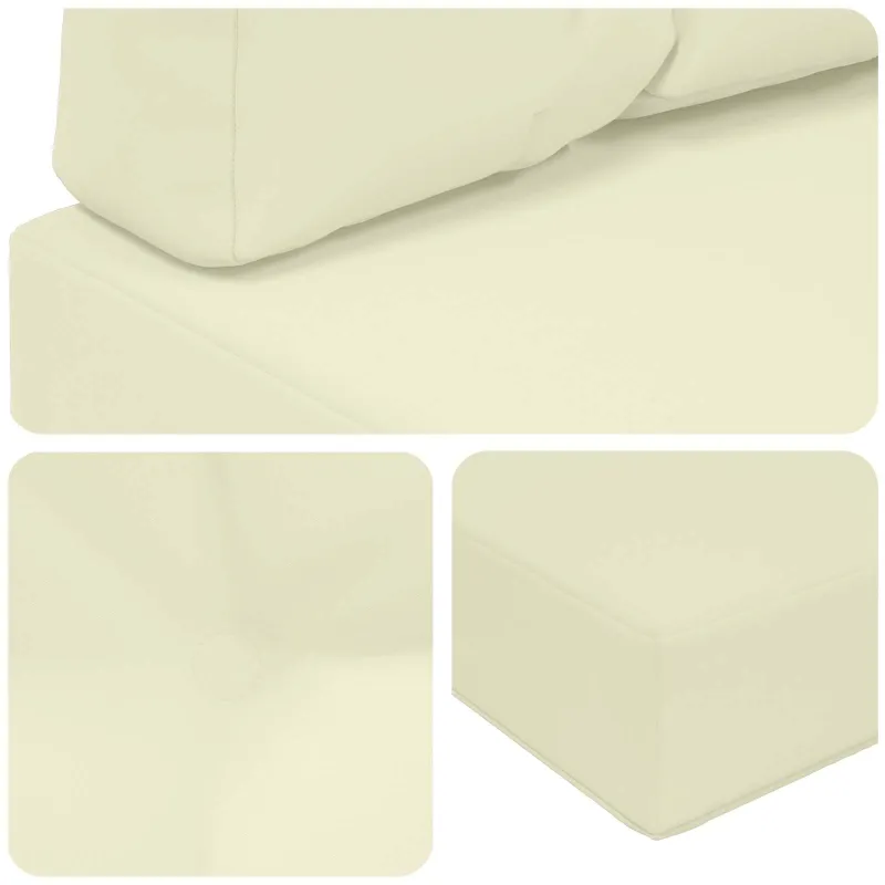 Lauko sofa pagalvėlė 2 pcs Kreminė Poliesteris