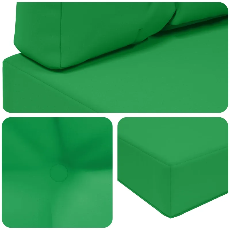 Lauko sofa pagalvėlė 2 pcs Žalia Poliesteris