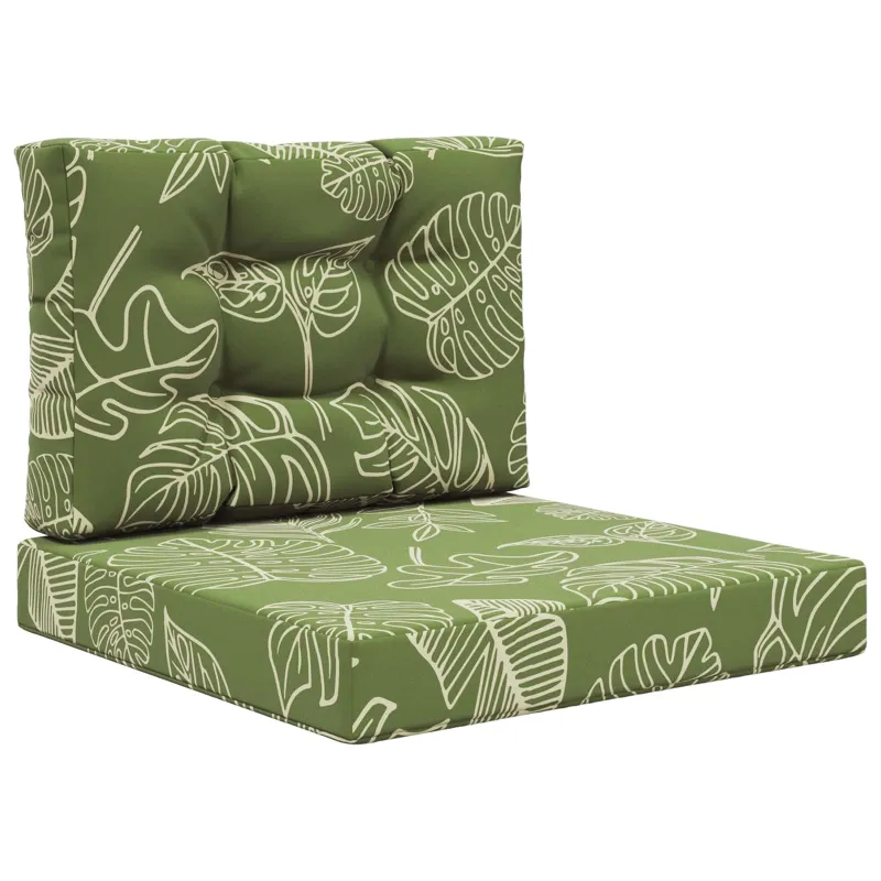 Lauko sofa pagalvėlė 2 pcs Lapų dizainas Poliesteris