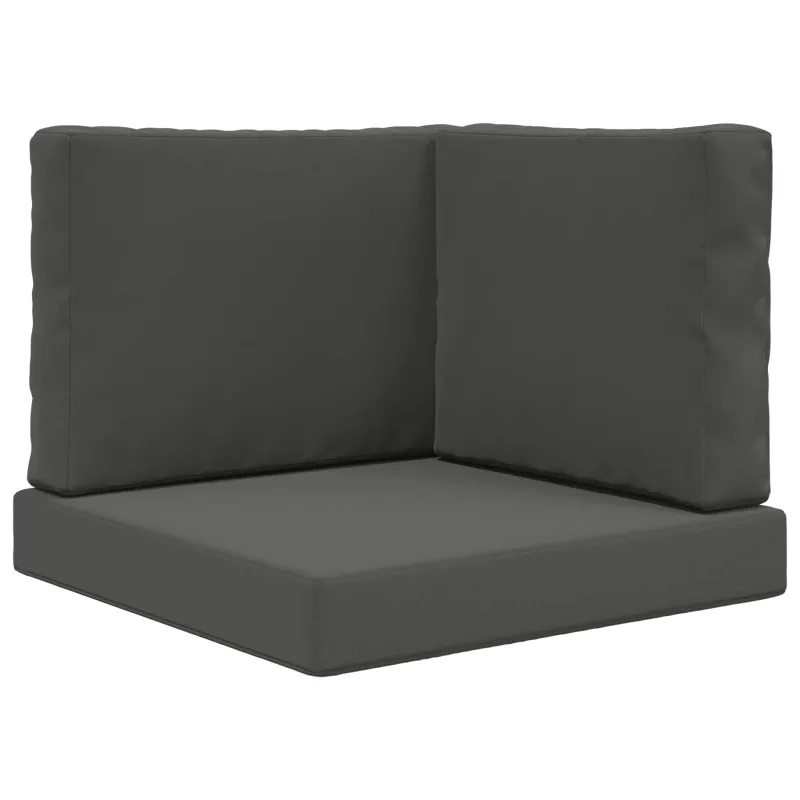 Lauko sofa pagalvėlė 3 pcs Antracitas Poliesteris