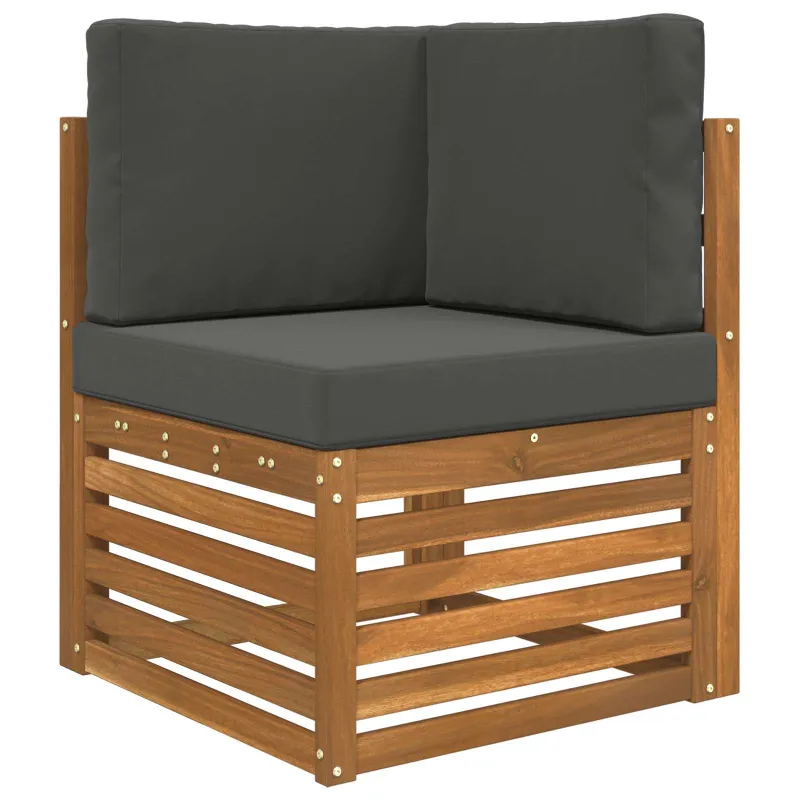 Lauko sofa pagalvėlė 3 pcs Antracitas Poliesteris