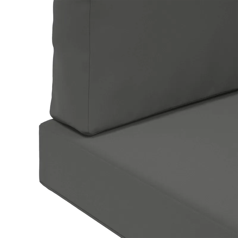 Lauko sofa pagalvėlė 3 pcs Antracitas Poliesteris