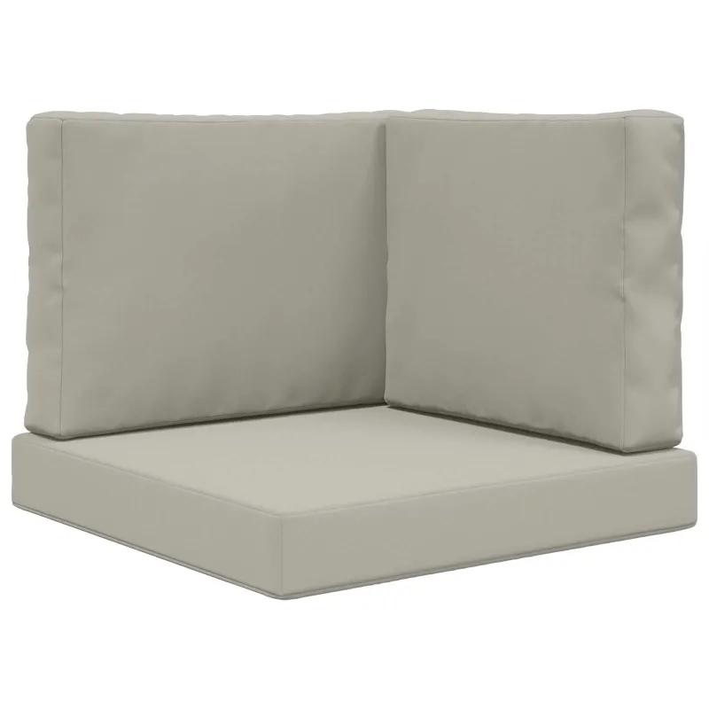 Lauko sofa pagalvėlė 3 pcs Pilka Poliesteris