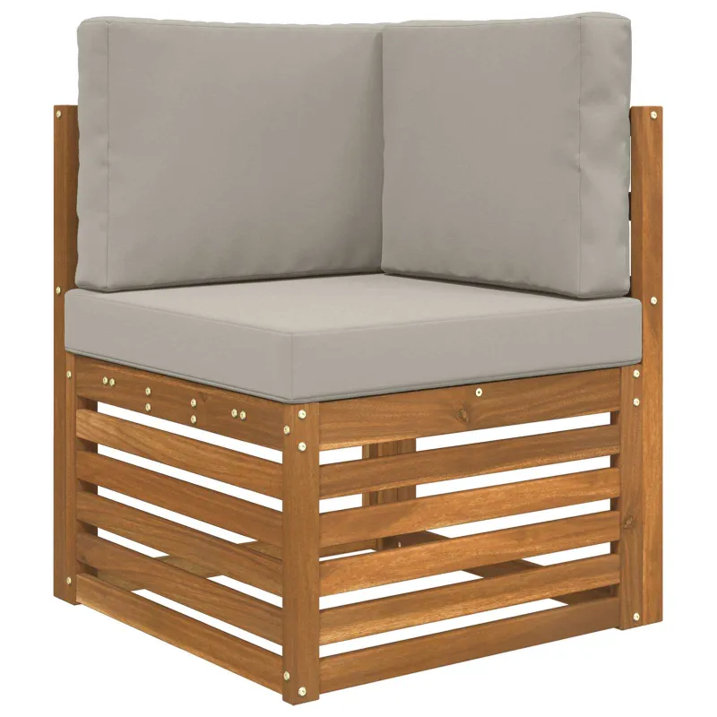 Lauko sofa pagalvėlė 3 pcs Pilka Poliesteris