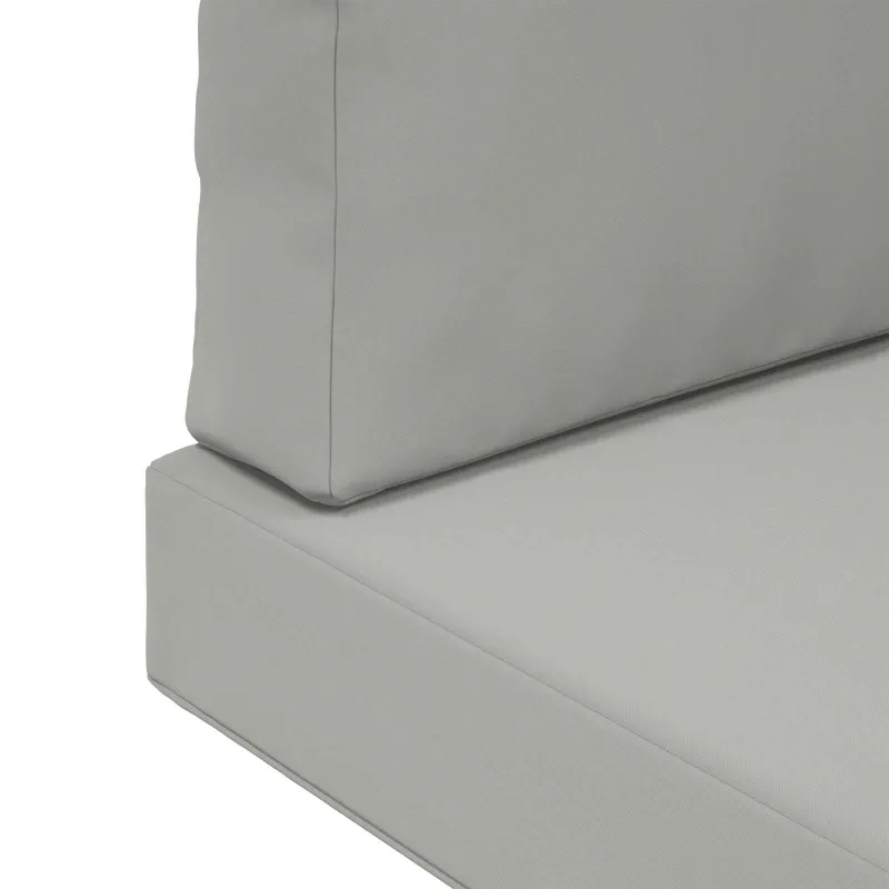 Lauko sofa pagalvėlė 3 pcs Pilka Poliesteris