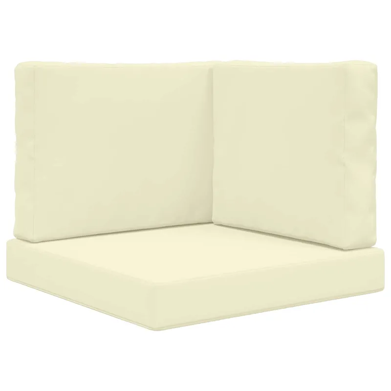 Lauko sofa pagalvėlė 3 pcs Kreminė Poliesteris