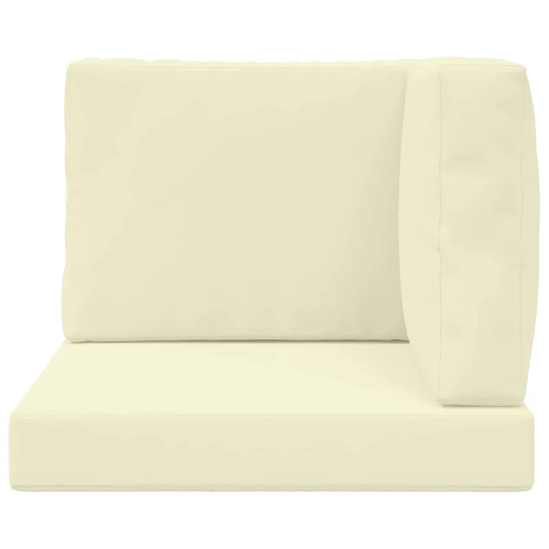 Lauko sofa pagalvėlė 3 pcs Kreminė Poliesteris