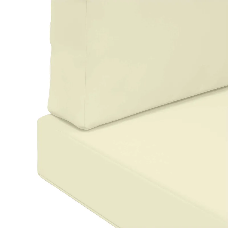 Lauko sofa pagalvėlė 3 pcs Kreminė Poliesteris