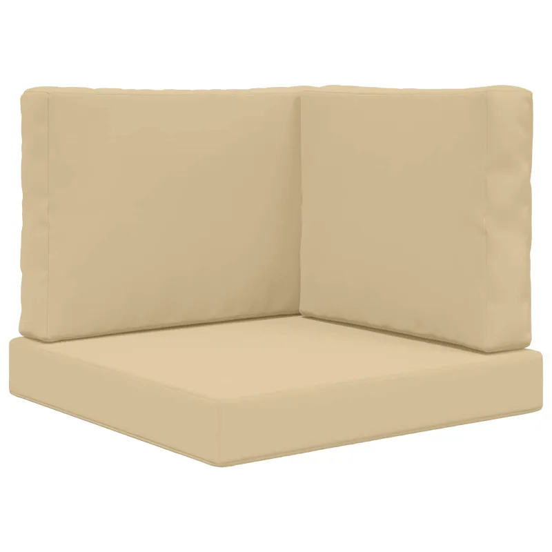 Lauko sofa pagalvėlė 3 pcs Smėlio Poliesteris